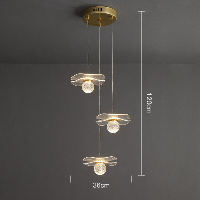 Modern Crystal Acrylic Ball LED Pendant Lamp