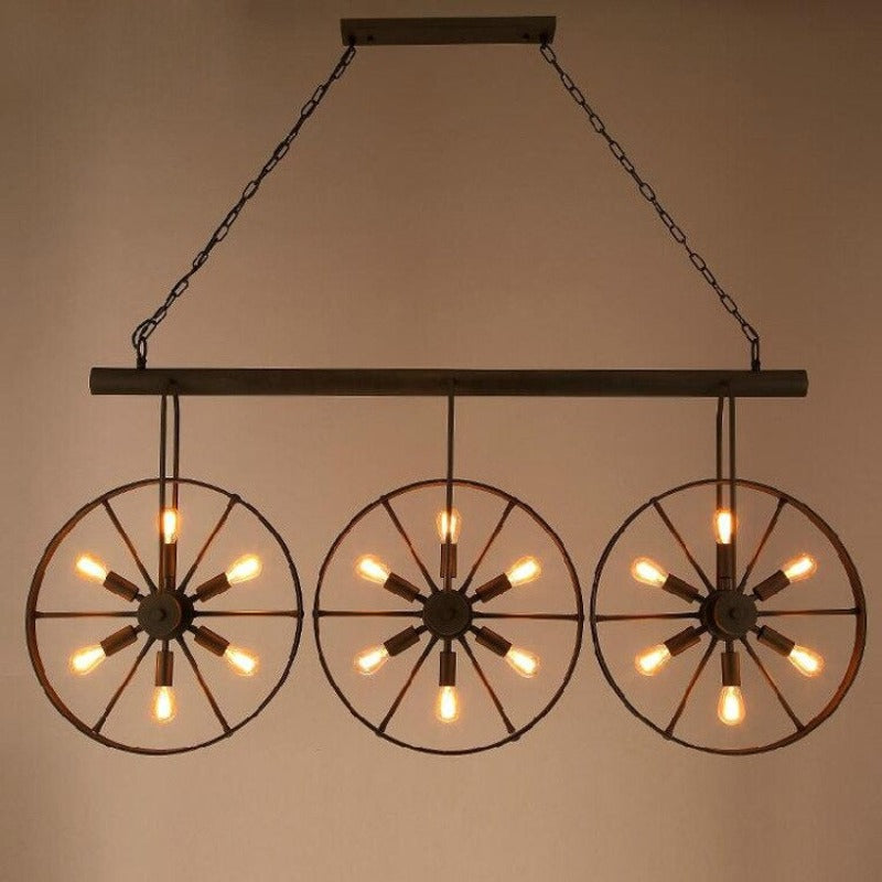 Loft Industrial Wind Wheel Pendant Lamp