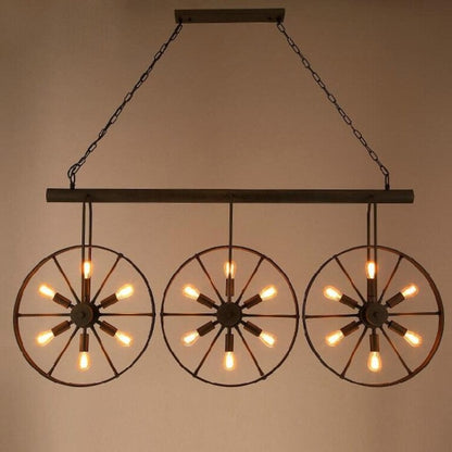 Loft Industrial Wind Wheel Pendant Lamp