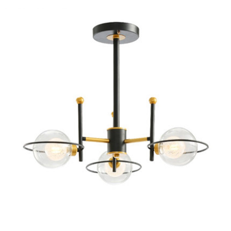 Luxury Black Gold Metal Paint Chandelier