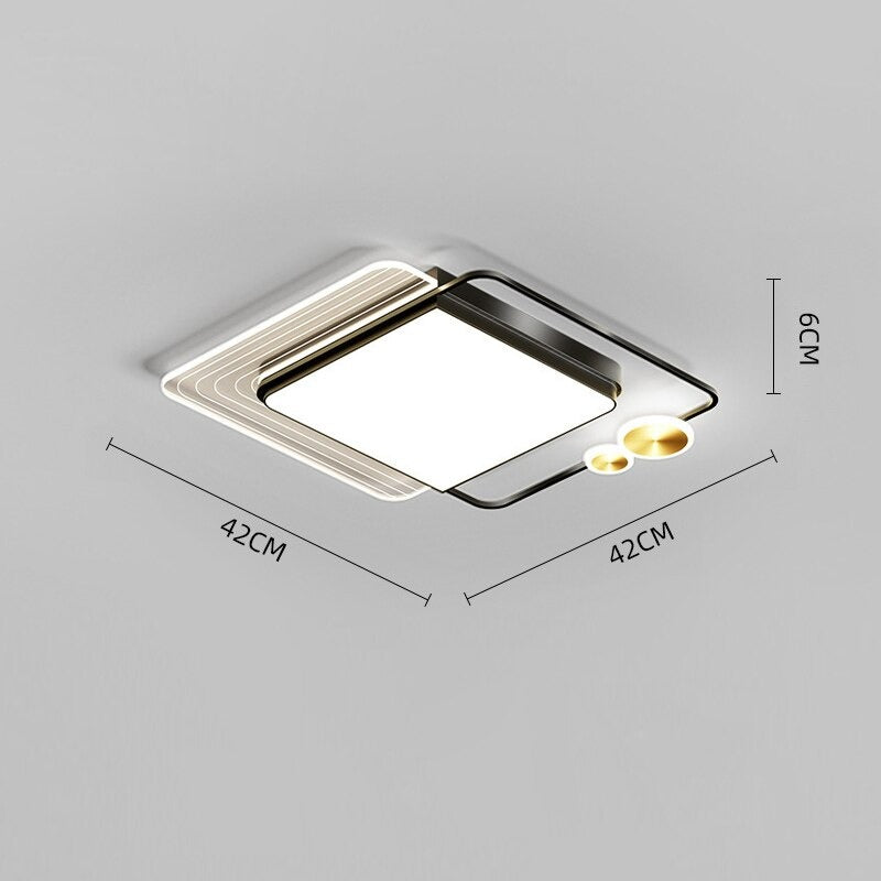 Modern Minimalist Hardware Acrylic Gold Electroplating LED Ceiling Lamp