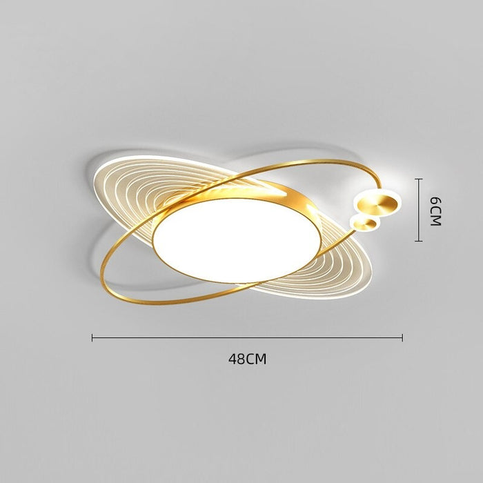 Modern Minimalist Hardware Acrylic Gold Electroplating LED Ceiling Lamp