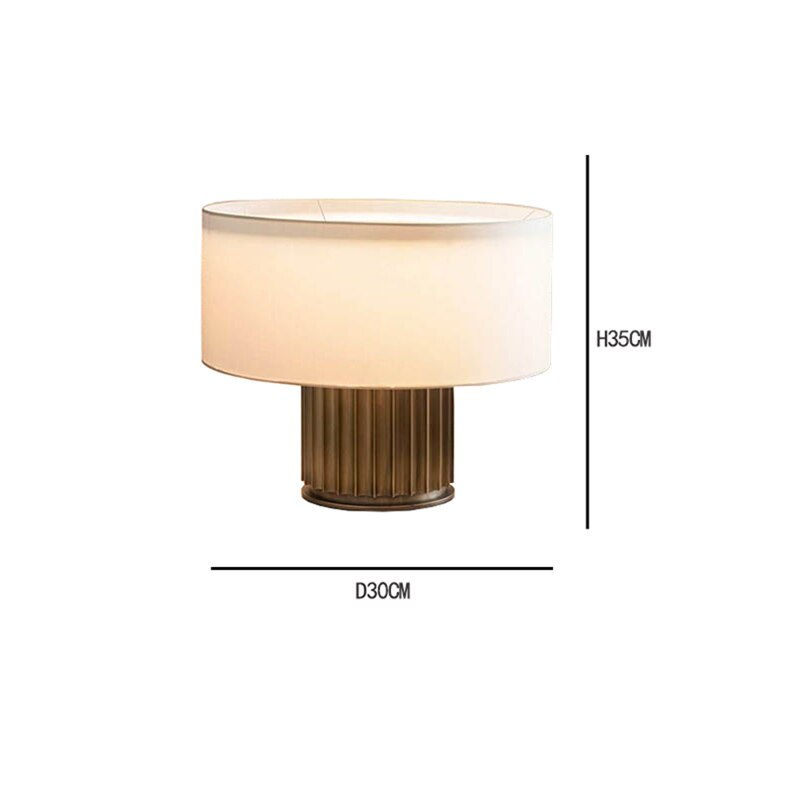 Modern White Cloth Lampshade Desk Light