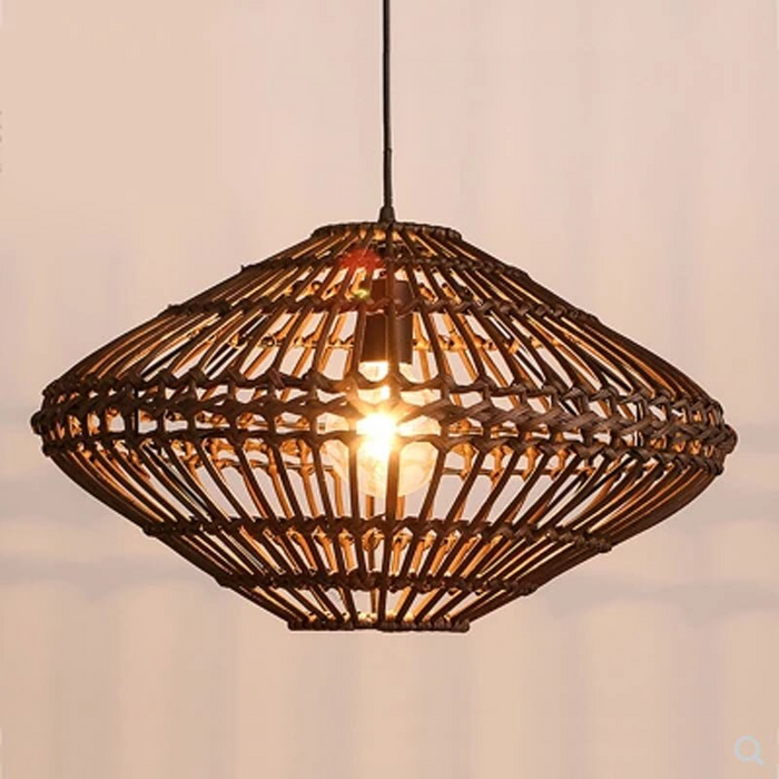 Vintage Rattan LED Pendant Lamp
