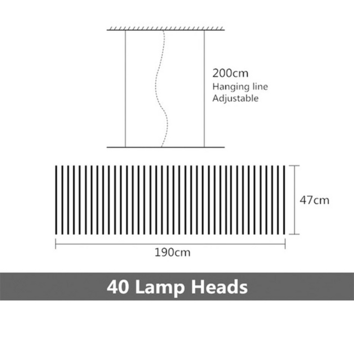 Creative Fish Bone Shape LED Chandelier Lamp