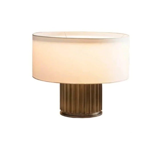 Modern White Cloth Lampshade Desk Light