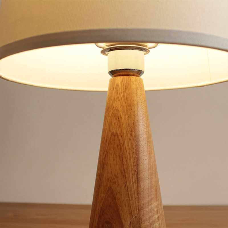 The Rubber Wood E27 Desk Lamp