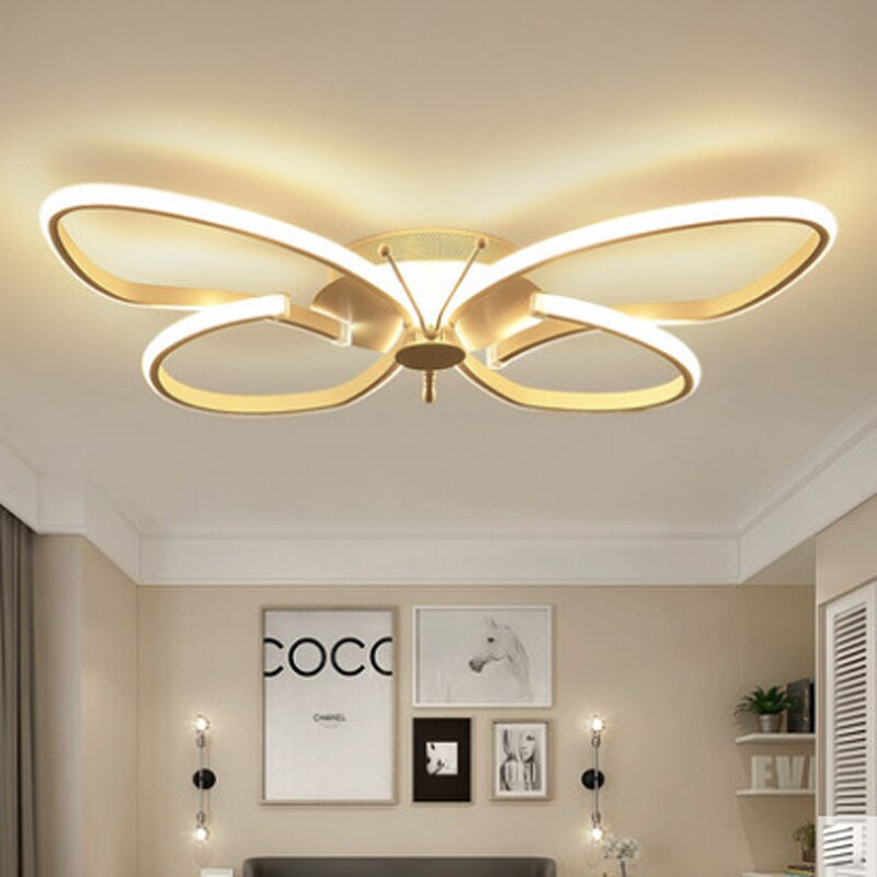 Modern White Acrylic Butterfly Ceiling Lamp