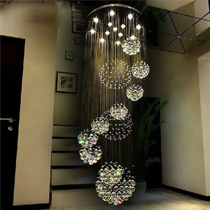 Luxury 11pcs Lustre Crystal Ball Design Ceiling Lamp