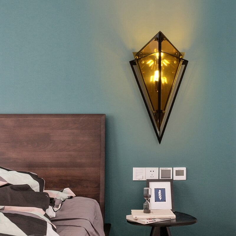 Postmodern Luxury Diamond Shape Wall Lamp