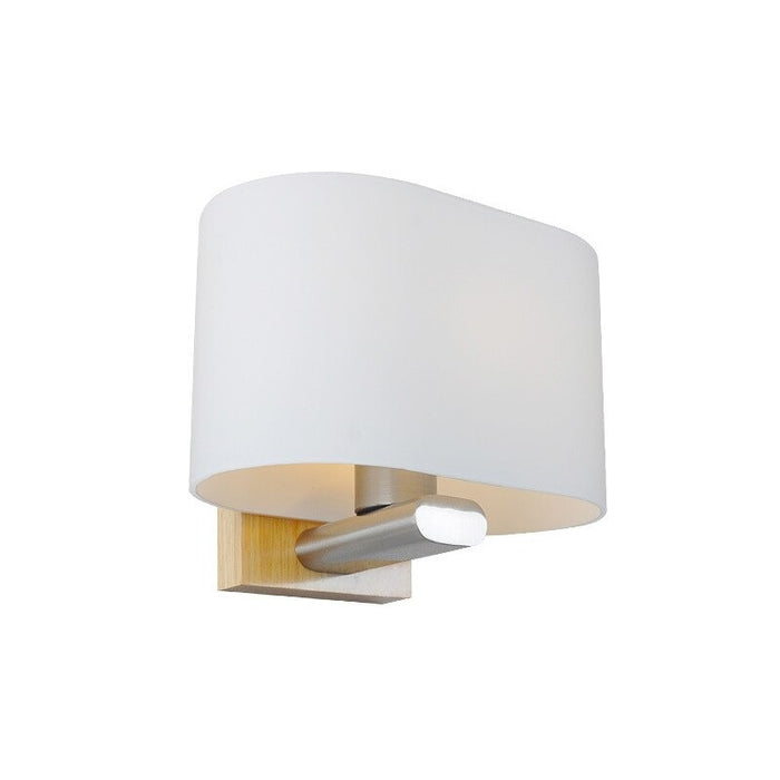 Nordic LED Frosted Glass Wooden Wall Lamps
