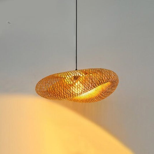 The Bamboo Weaving Chandelier Lamp