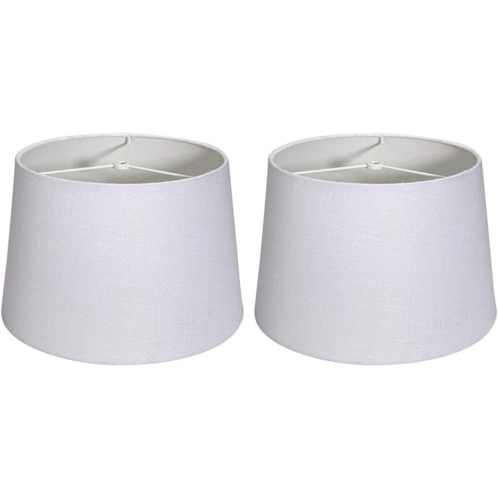 Fabric Natural Linen Cone Drum Handcraft Lampshade Set of 2