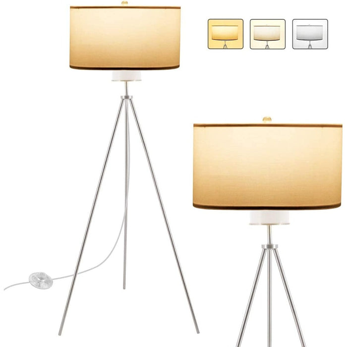 3-Color Temperature LED Bulb Shelves Floor Lamp