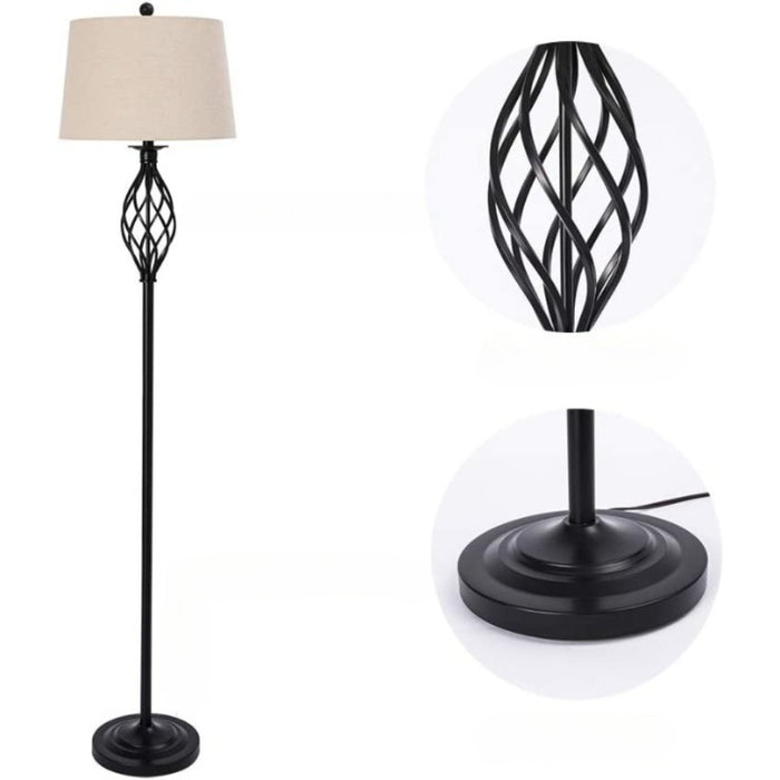 Set Of 3 Modern Black Lamps