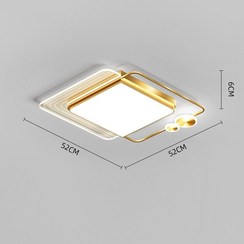 Modern Minimalist Hardware Acrylic Gold Electroplating LED Ceiling Lamp