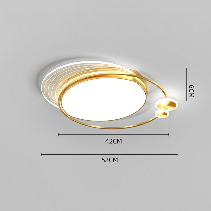 Modern Minimalist Hardware Acrylic Gold Electroplating LED Ceiling Lamp