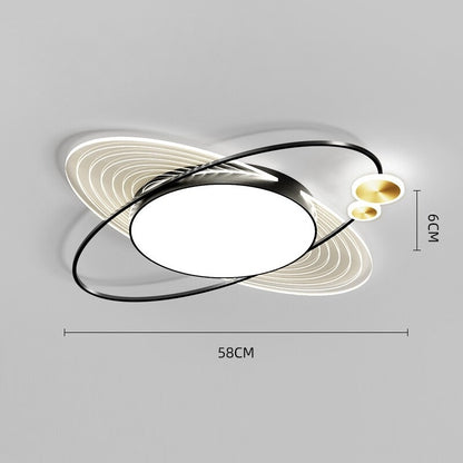 Modern Minimalist Hardware Acrylic Gold Electroplating LED Ceiling Lamp