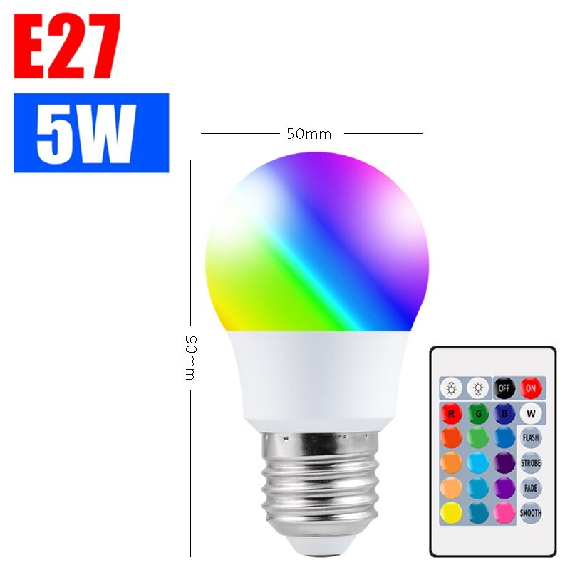 E27 Smart Control Lamp RGB Bulb