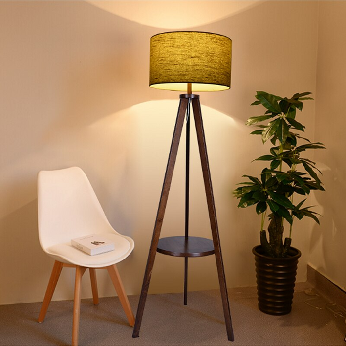 Modern Solid Wood Floor Lamp