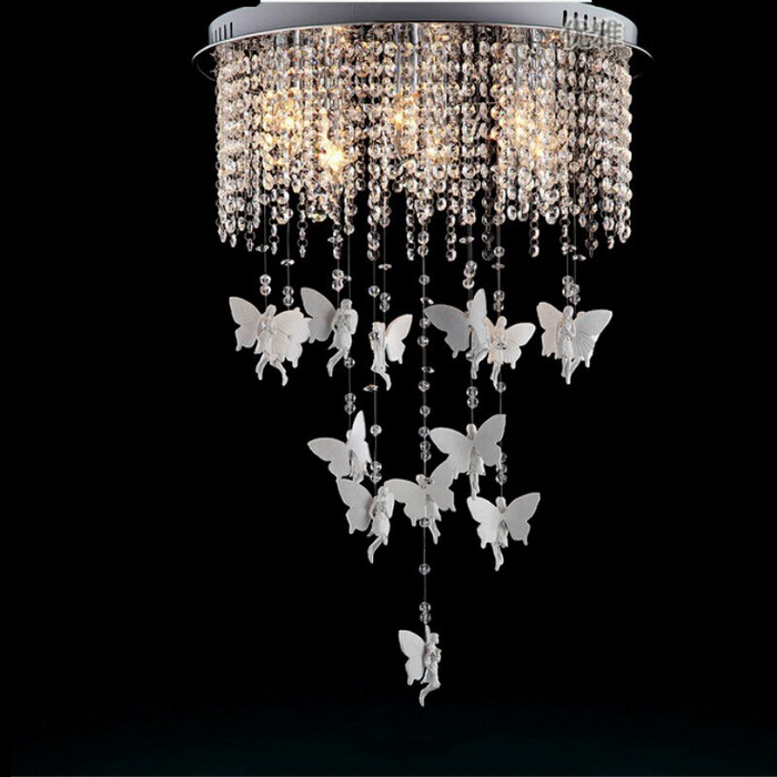 Creative Angel Butterfly Crystal Ceiling Lamp