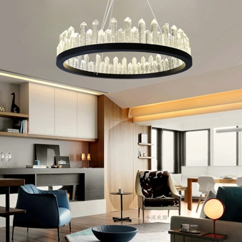 Modern Round Crystal Pendant Lamp