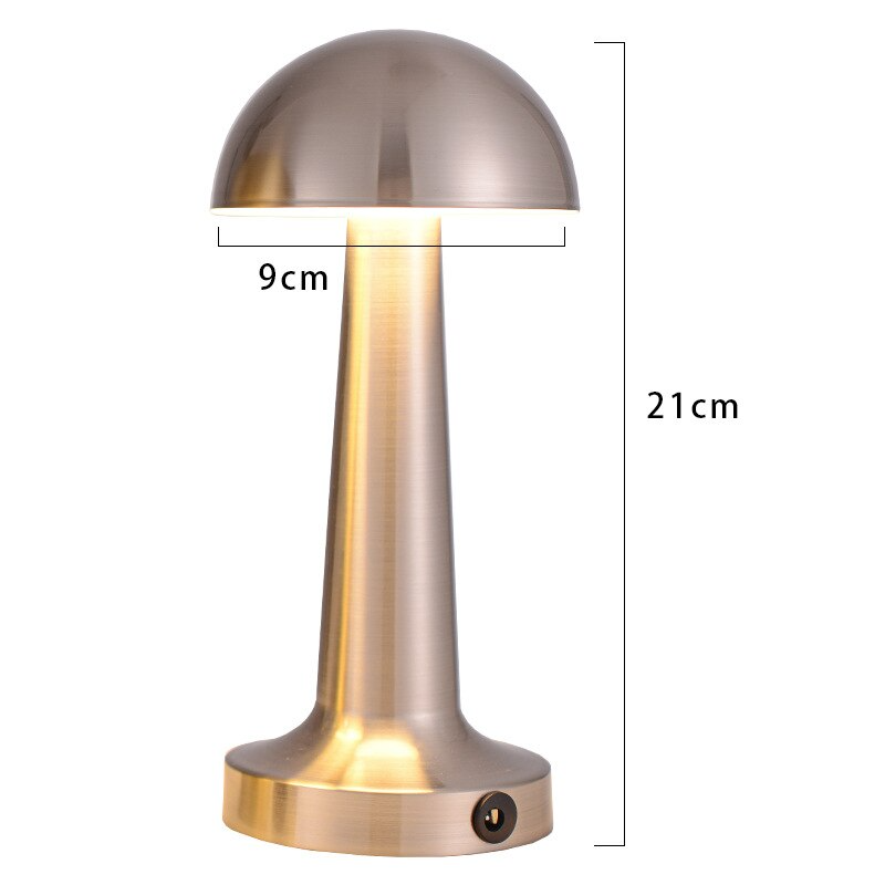 Metal Mushroom Charging Touch Desk Lamp