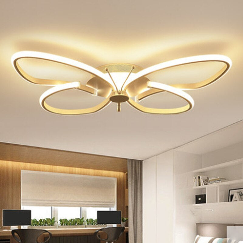 Modern White Acrylic Butterfly Ceiling Lamp