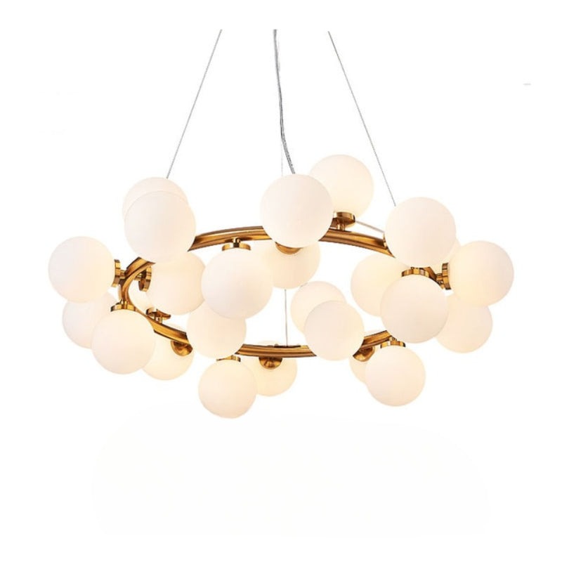 Modern Circular Glass Beans Pendant Lamp