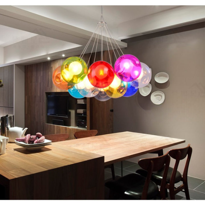 Colorful Crystal Glass Pendant Light