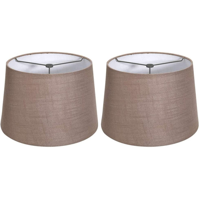 Fabric Natural Linen Cone Drum Handcraft Lampshade Set of 2