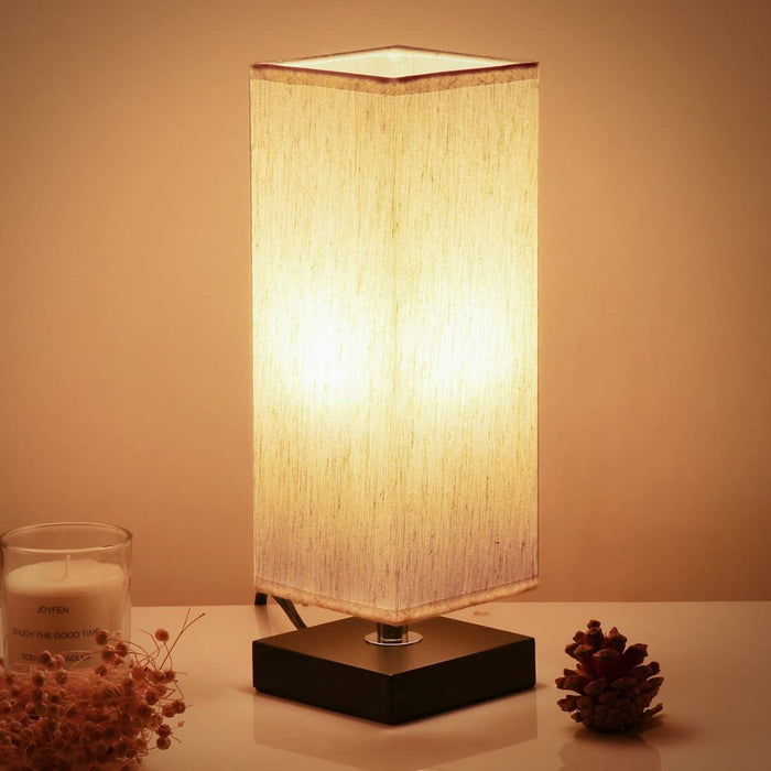 Modern Fabric Shade Reading Nightstand Table Lamp