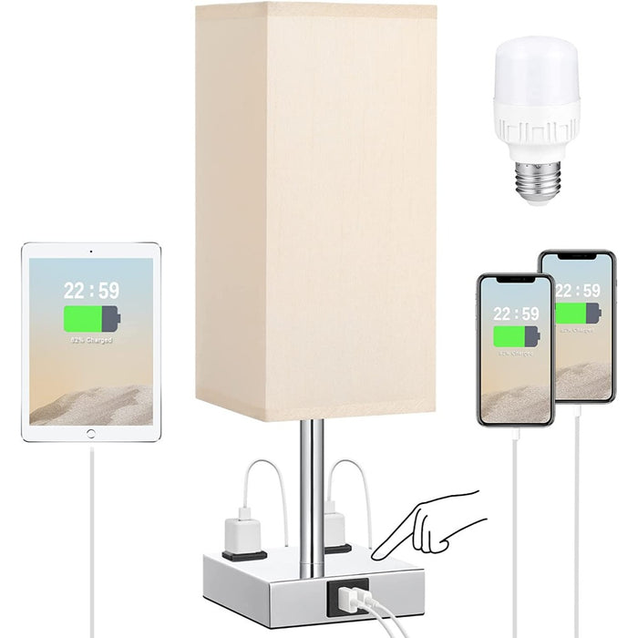 Smart Touch Control 3-Way Dimmable Table Lamp For Bedroom