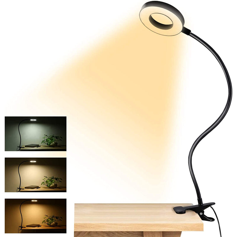 360 ° Flexible Gooseneck Clamp Lamp For Desk Headboard And Video Conferencing