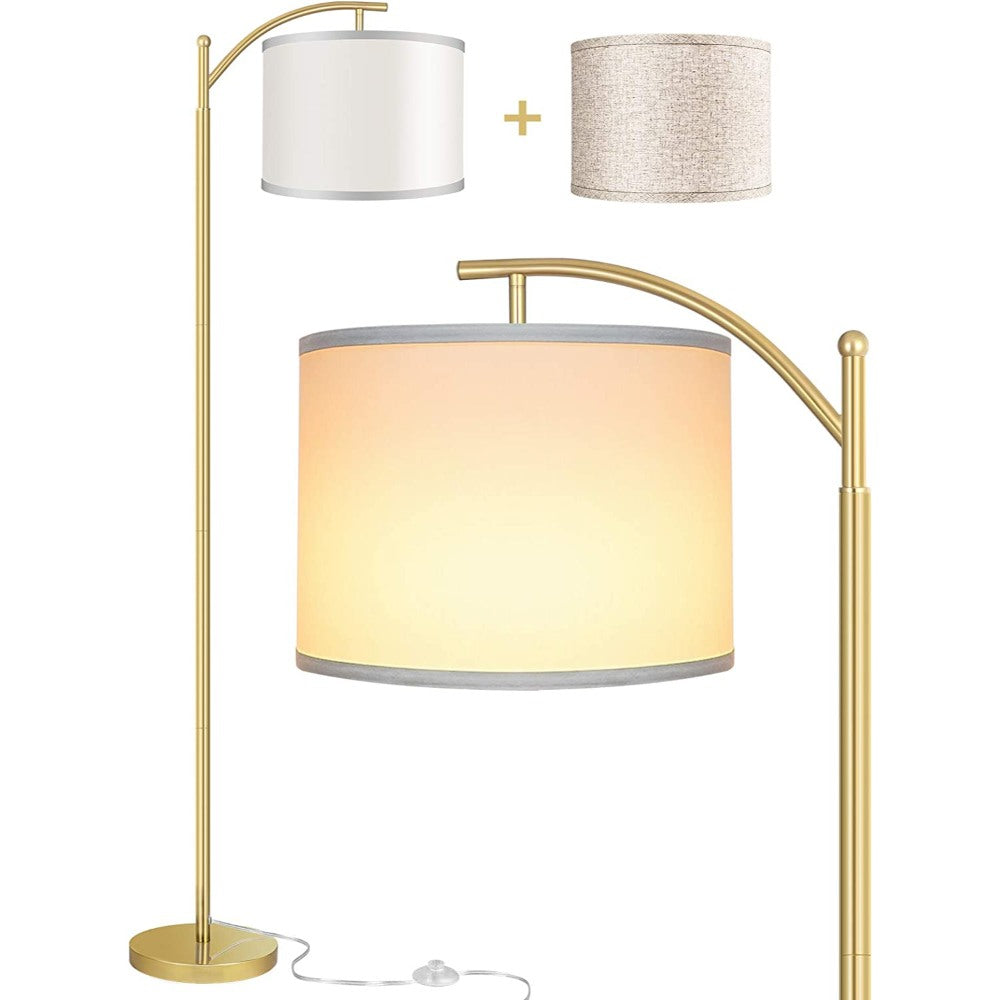 Modern Standing LED Lamp With 2 Lamp Shades