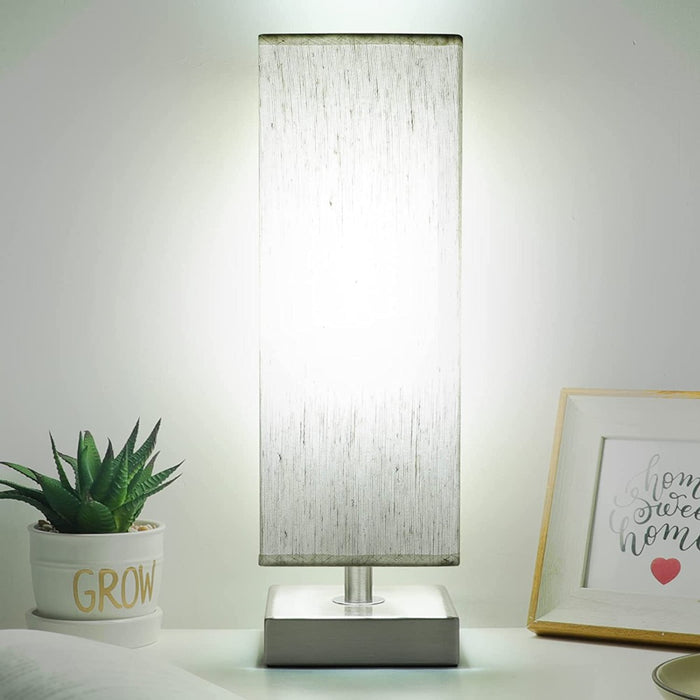 Modern Fabric Shade Reading Nightstand Table Lamp