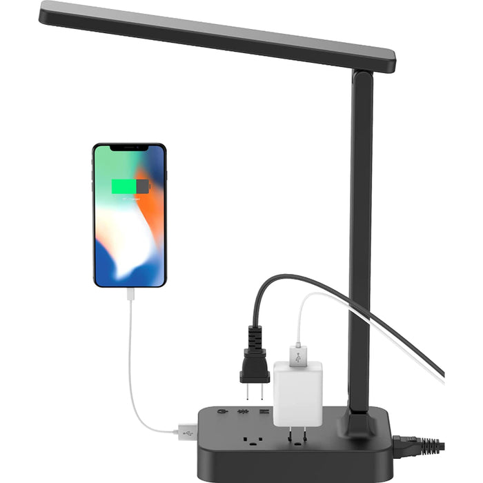 Eye-Caring Foldable Desk Light With USB Charging Port