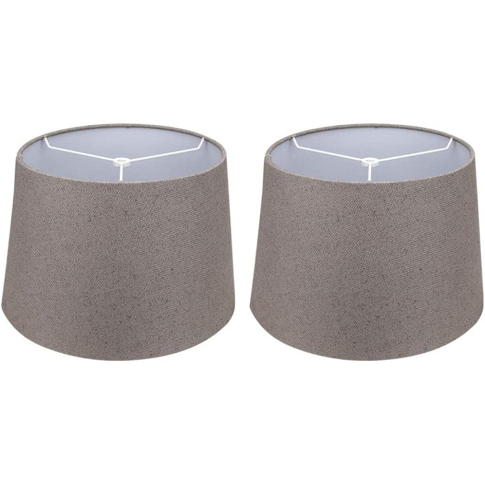 Fabric Natural Linen Cone Drum Handcraft Lampshade Set of 2