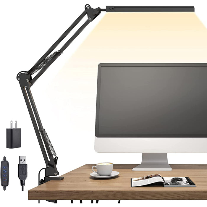 LED Desk Lamp With Clamp And Round Base