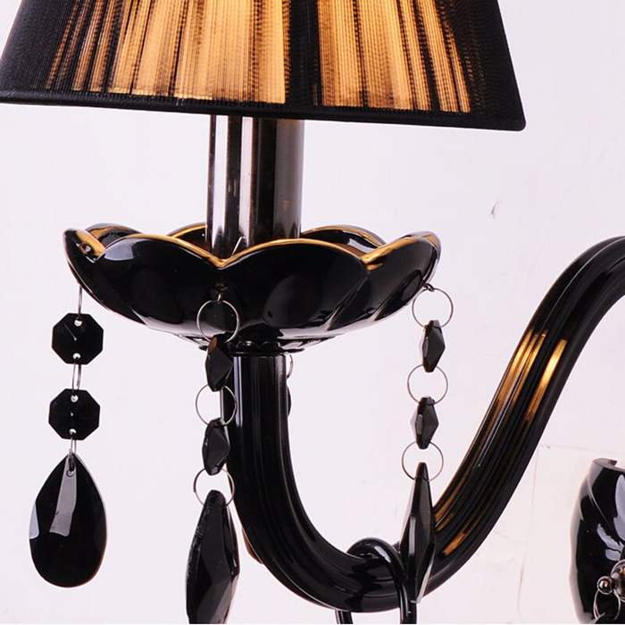 American Classic Black Cloth Cover Wall Lamp