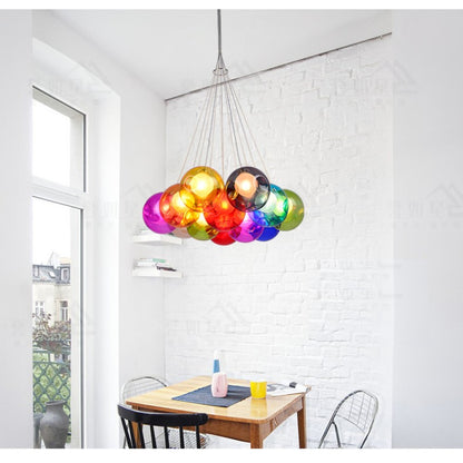 Colorful Crystal Glass Pendant Light