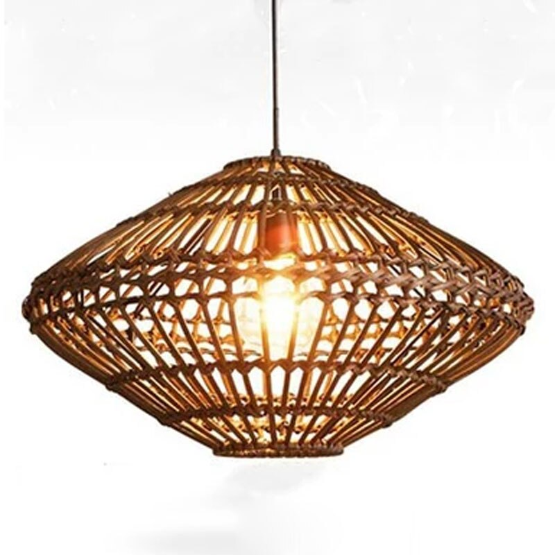 Vintage Rattan LED Pendant Lamp