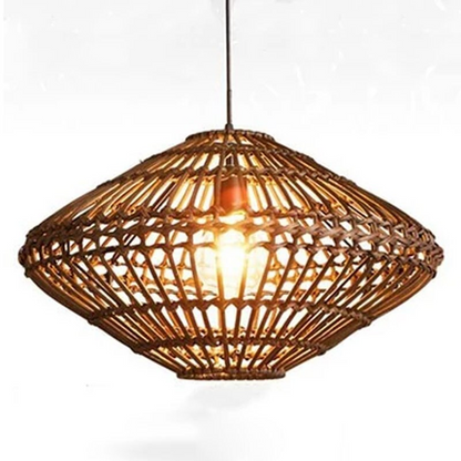 Vintage Rattan LED Pendant Lamp