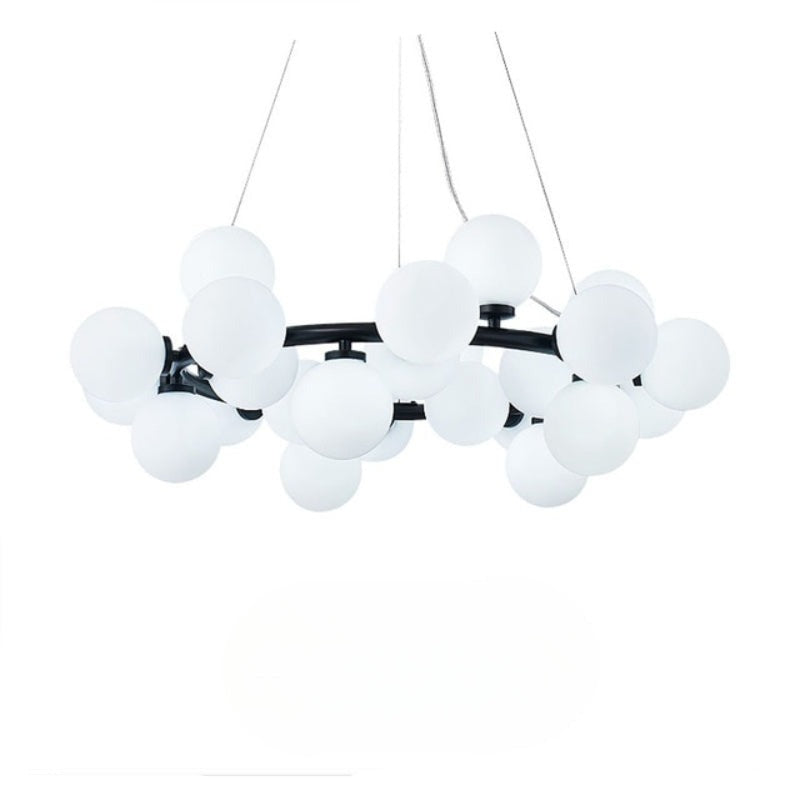 Modern Circular Glass Beans Pendant Lamp