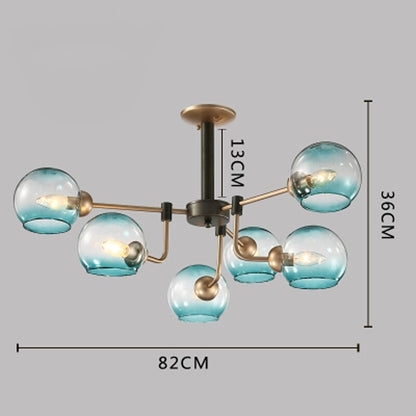 Gradient Color Glass Ceiling Lights