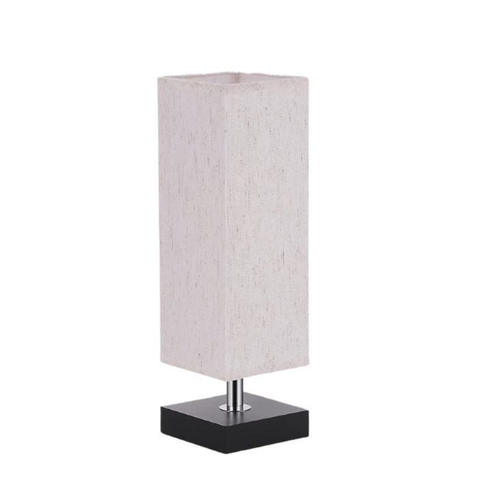 Square Solid Wood Night Table Lamp