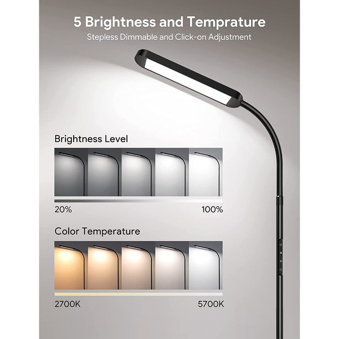 Stepless Adjustable Standing Lamp With 5 Colors And 5 Brightness