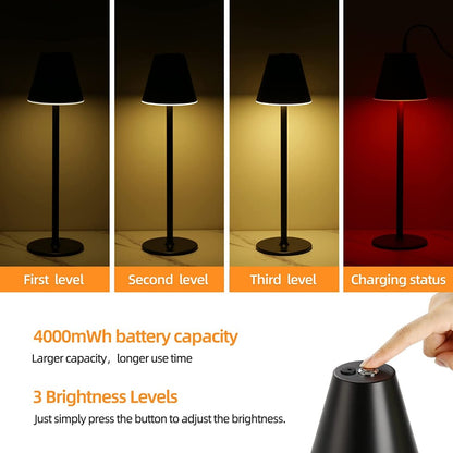 Modern LED 5000mAh Rechargeable Battery Table Lamp