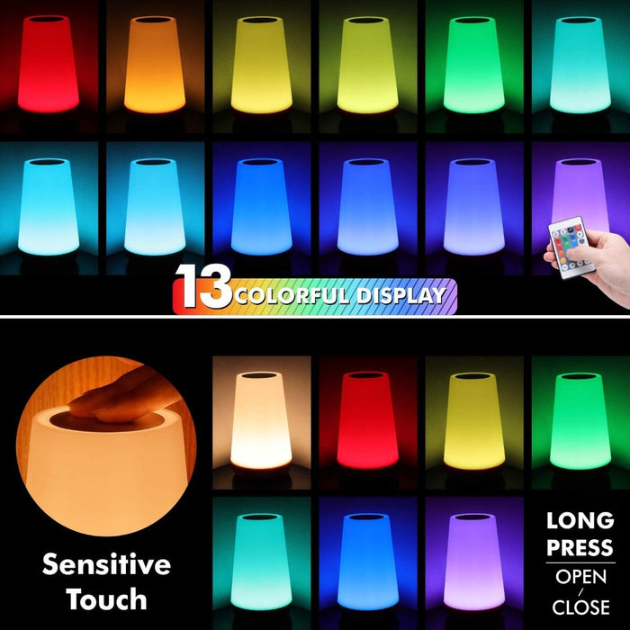 Modern Dimmable And 13 Color Changing RGB Light Table Lamp