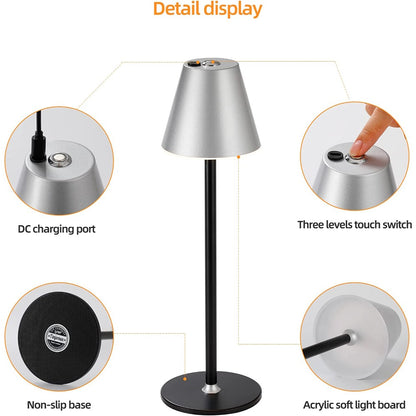 Modern LED 5000mAh Rechargeable Battery Table Lamp